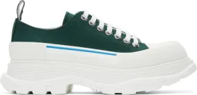 Alexander McQueen Green Tread Slick Low Sneakers