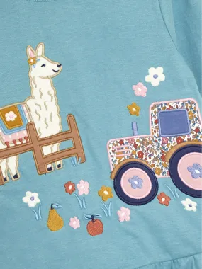 Duck Egg Homestead Scene Applique Tunic