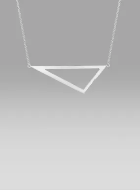 RACHEL KATZ | Medium White Gold Triangle Necklace